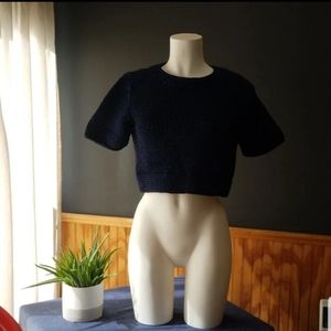 H&M Cropped Shimmer Sweater